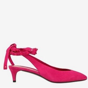 Valentino Garavani Fuchsia Rockstud Wraparound Heels Size 39